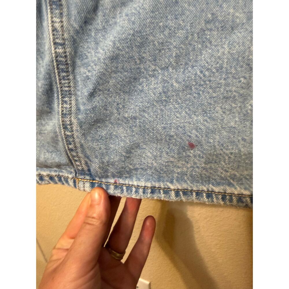 American Eagle Low-Rise Maxi Denim Medium Wash Front Slit Boho Street Skirt 12 - Picture 8 of 14